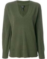 Olive Knit Cashmere Sweater