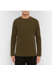 Fanmail Slim Fit Waffle Knit Organic Cotton Sweatshirt