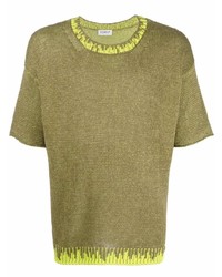 Dondup Contrast Trim Knitted T Shirt