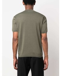 Emporio Armani Knitted Cotton T Shirt