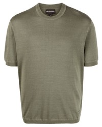 Emporio Armani Knitted Cotton T Shirt