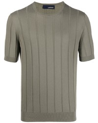 Lardini Ribbed Knit Cotton T Shirt