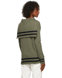 Maison Margiela Green Navy Pullover Sweater