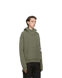 Greg Lauren Green Paul And Shark Edition Wool Hoodie