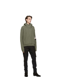 Greg Lauren Green Paul And Shark Edition Wool Hoodie