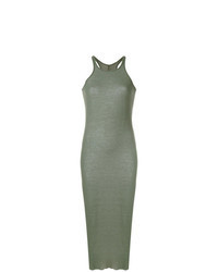 Olive Knit Midi Dress