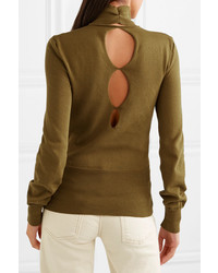 Jacquemus Baya Cutout Cotton Blend Turtleneck Sweater