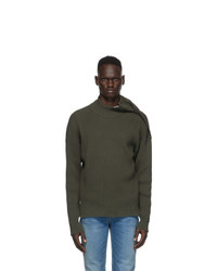 Y/Project Green Clipped Shoulder Turtleneck