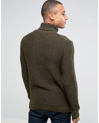 Esprit Roll Neck Knit With Cable Front Detail