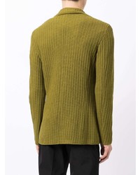 Giorgio Armani Knitted Wool Blend Single Breasted Blazer