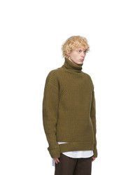 System Khaki Wool Turtleneck