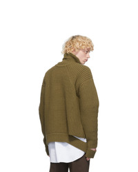 System Khaki Wool Turtleneck