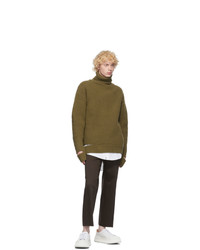 System Khaki Wool Turtleneck