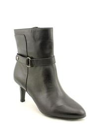 Bandolino Carson Black Leather Fashion Ankle Boots