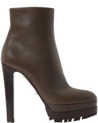 Sergio Rossi 130mm Aspen Smooth Leather Ankle Boots