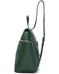 Kara Green Leather Large Backpack