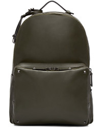 Valentino Green Leather Rockstud Backpack