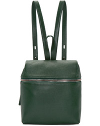Kara Green Leather Small Backpack