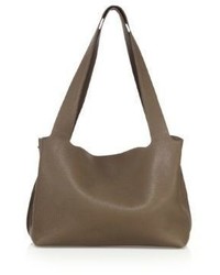 The Row Duplex Small Leather Shoulder Bag