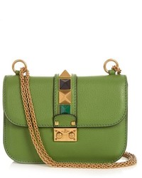 Valentino Lock Rolling Small Leather Shoulder Bag