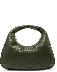 Bottega Veneta Veneta Large Intrecciato Leather Shoulder Bag Green