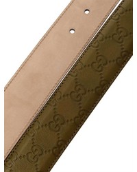 Gucci Debossed Logo Leather Belt