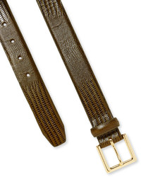Isaac Mizrahi Lizard Embossed Leather Belt