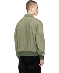 Paul Smith Green Flap Pocket Leather Jacket