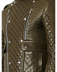 Balmain Quilted Leather Biker Jacket
