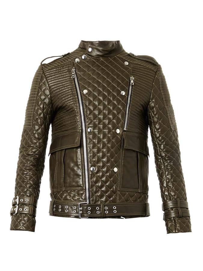 Balmain Leather Biker Jacket, $5,940 | MATCHESFASHION.COM | Lookastic