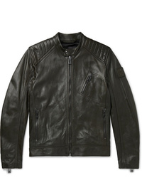 Belstaff V Racer Slim Fit Leather Biker Jacket