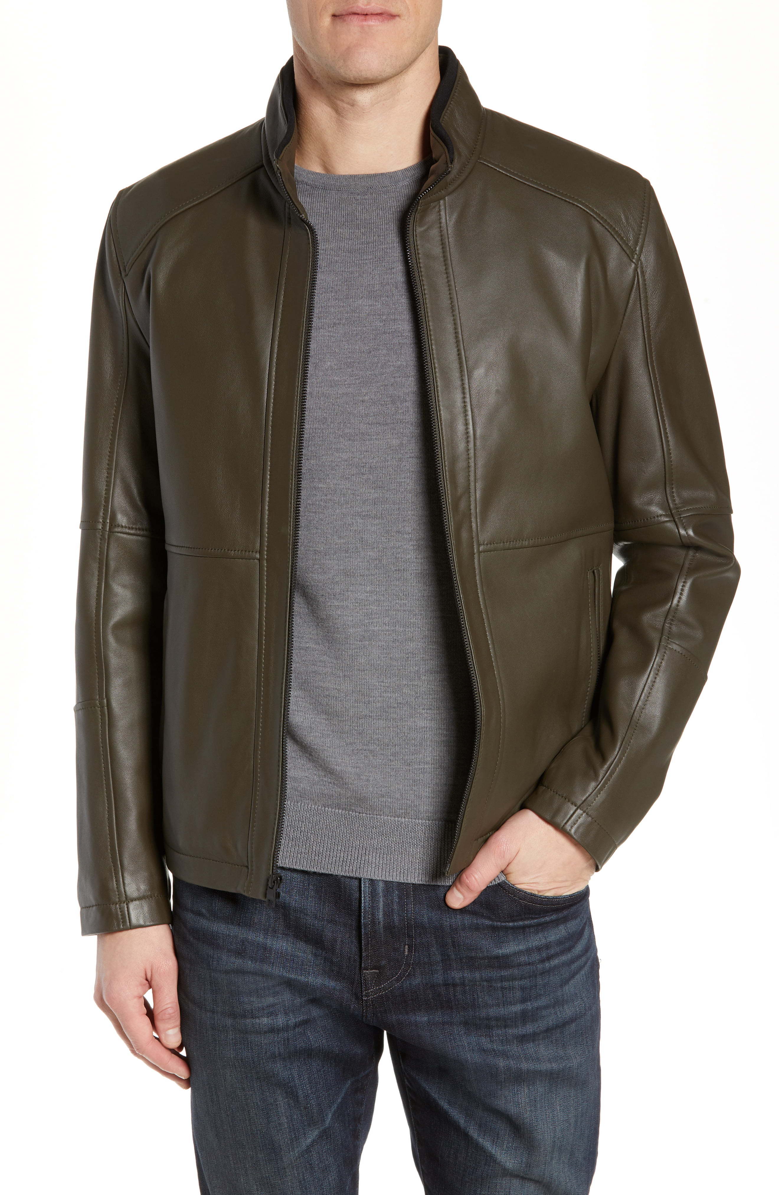 Andrew marc sale lambskin leather jacket