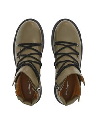Ferragamo Round Toe Leather Boots