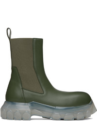 Rick Owens Green Beatle Bozo Tractor Chelsea Boots