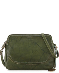 Frye Campus Leather Crossbody Clutch Bag Olive