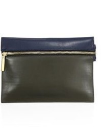 Victoria Beckham Small Leather Zip Pouch