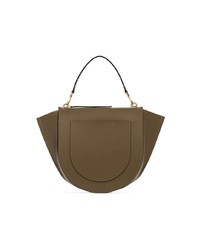 Wandler Olive Green Hortensia Large Leather Shoulder Bag