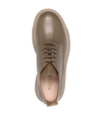 Buttero Lace Up Leather Derby Shoes