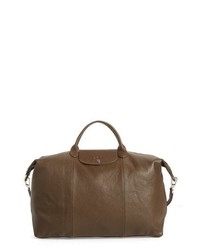 Olive Leather Duffle Bag