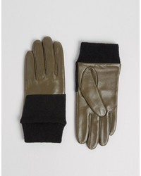 Olive Leather Gloves