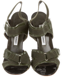 Manolo Blahnik Patent Leather Sandals
