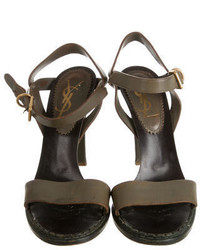 Saint Laurent Yves Leather Multistrap Sandals