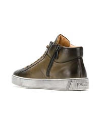Santoni Lace Up Mid Top Sneakers