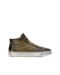 Santoni Lace Up Mid Top Sneakers