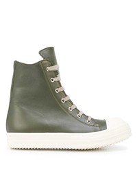 Rick Owens Leather Lace Up Boots