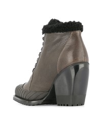Chloé Lace Up Shearling Boots