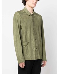 Salvatore Santoro Button Up Leather Shirt