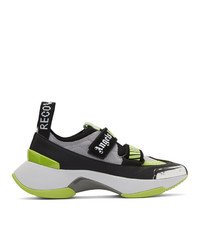 Palm Angels Green And Black Recovery Sneakers