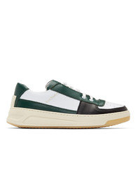 Acne Studios Green And White Perey Sneakers