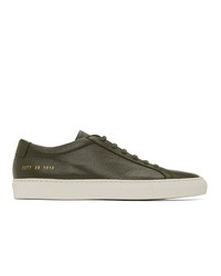 Common Projects Green Pebbled Achilles Low Sneakers